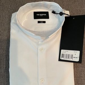 The Kooples Unworn White Cotton Button Down Textured Shirt